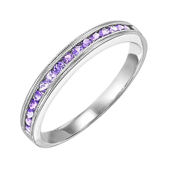 14Kt White Gold Syn Alexandrite (1/3 Ctw) Ring