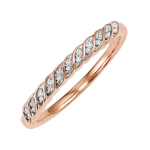 10Kt Rose Gold Diamond (1/20 Ctw) Band