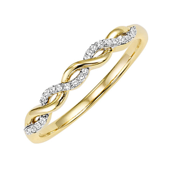 10Kt Yellow Gold Diamond (1/20 Ctw) Band