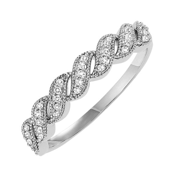 14Kt White Gold Diamond (1/10 Ctw) Ring