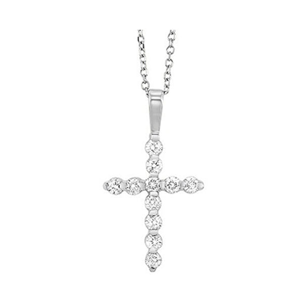 14Kt White Gold Diamond (1/10 Ctw) Pendant