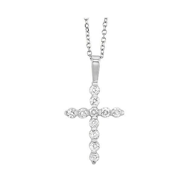 14Kt White Gold Diamond (1Ctw) Pendant