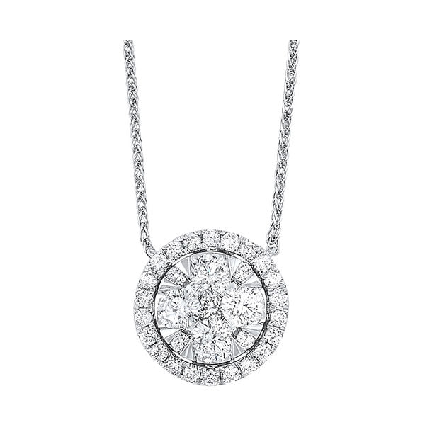 14Kt White Gold Diamond (1/4Ctw) Necklace