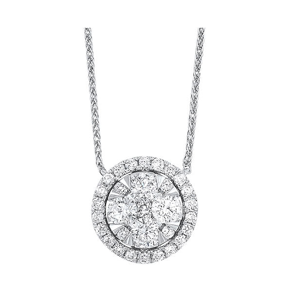 14Kt White Gold Diamond (1/2Ctw) Necklace