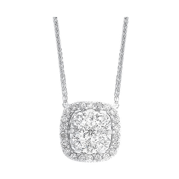 14Kt White Gold Diamond (1/4Ctw) Necklace