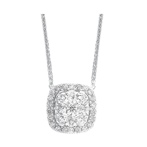 14Kt White Gold Diamond (1/2Ctw) Necklace