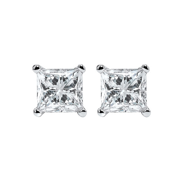 14Kt White Gold Diamond (1Ctw) Earring