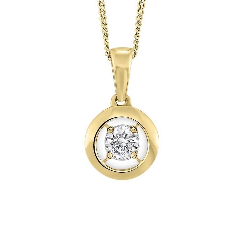 10K Yellow Gold Diamond Pendant