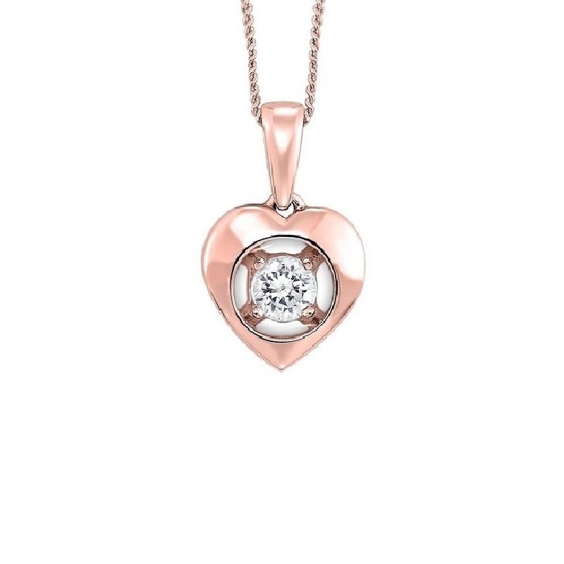 10K Rose Gold Diamond Pendant