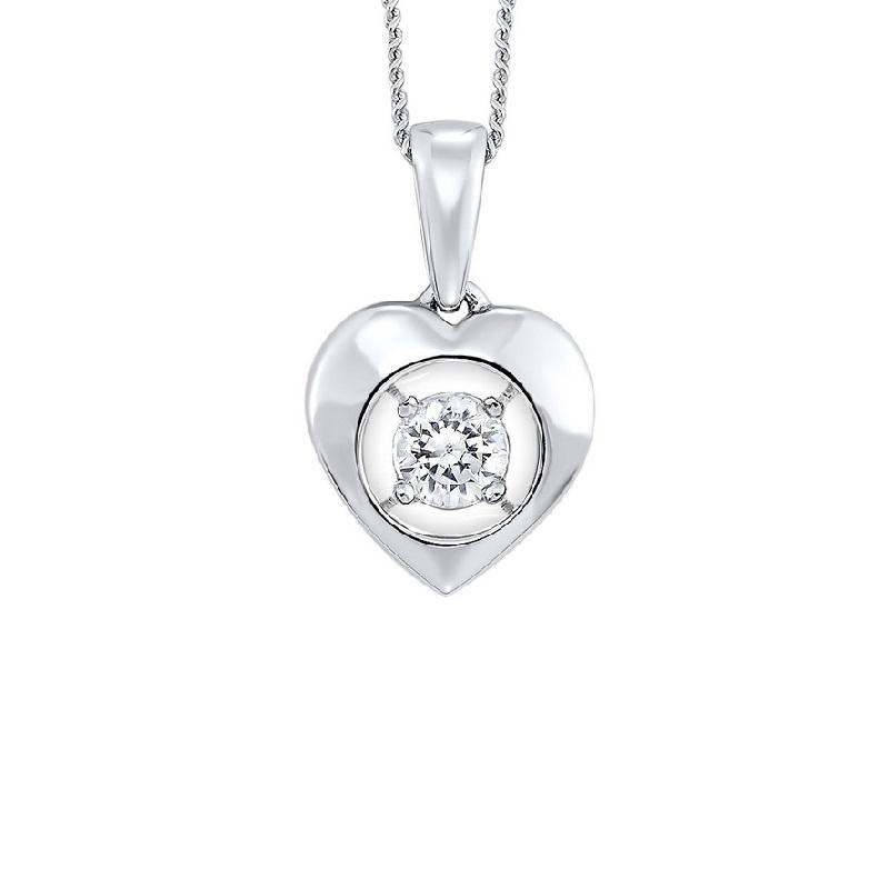 10K White Gold Diamond Pendant