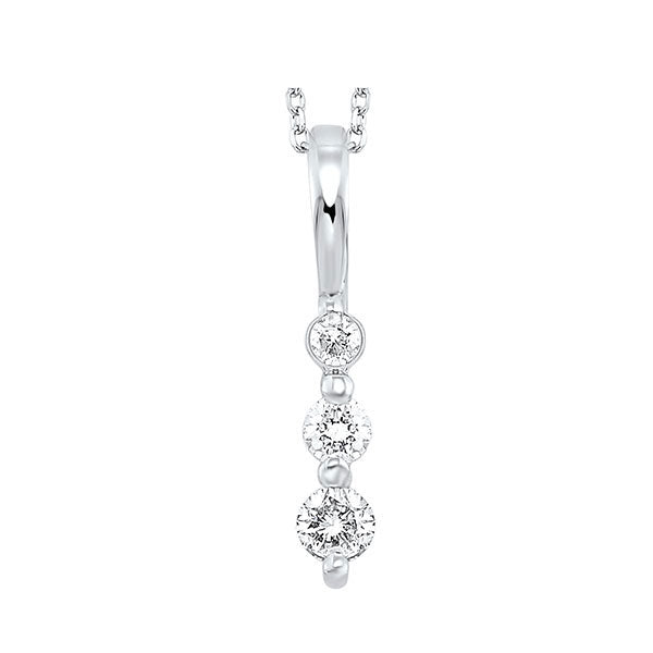 14Kt White Gold Diamond (1/4Ctw) Pendant