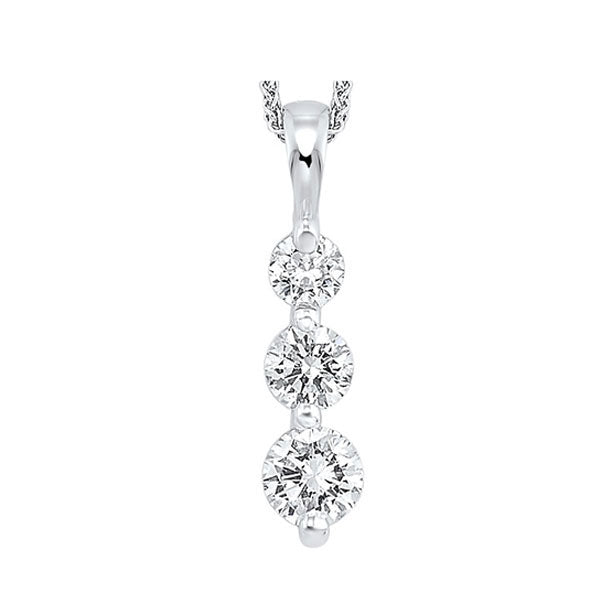 14Kt White Gold Diamond (1/2Ctw) Pendant