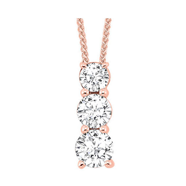 14Kt Rose Gold Diamond (1Ctw) Pendant