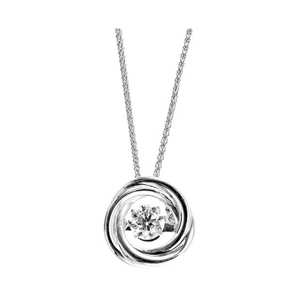 14Kt White Gold Diamond (1/4Ctw) Pendant