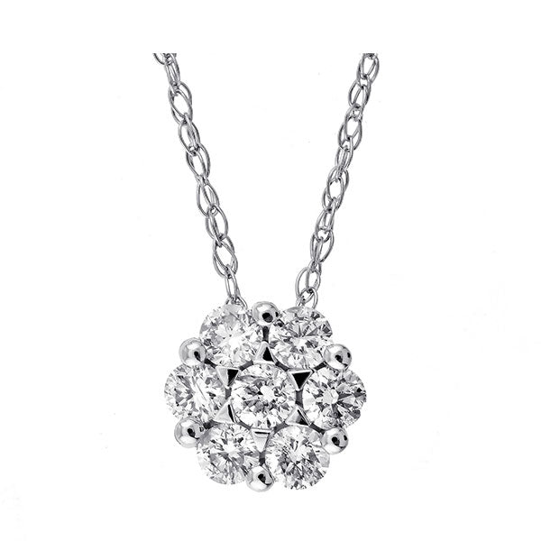 14Kt White Gold Diamond (1/4Ctw) Pendant