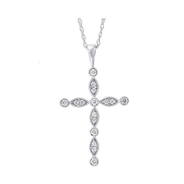 14Kt White Gold Diamond (1/8Ctw) Pendant