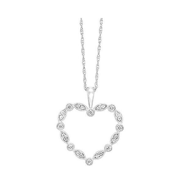 14Kt White Gold Diamond (1/8Ctw) Pendant