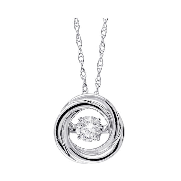 14Kt White Gold Diamond (1/6Ctw) Pendant