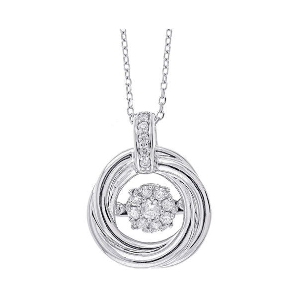 14Kt White Gold Diamond (1/6Ctw) Pendant