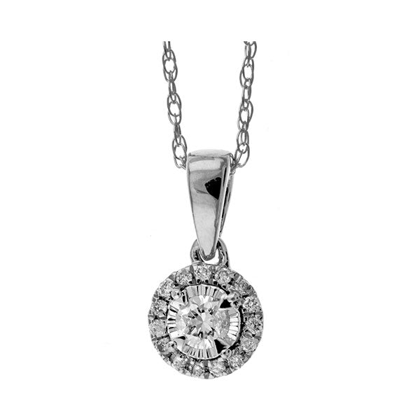 14Kt White Gold Diamond (1/10 Ctw) Pendant