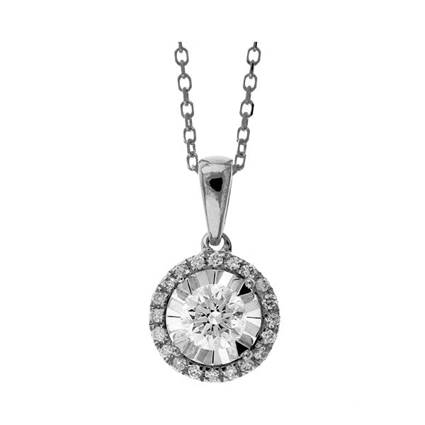 14Kt White Gold Diamond (1/3Ctw) Pendant