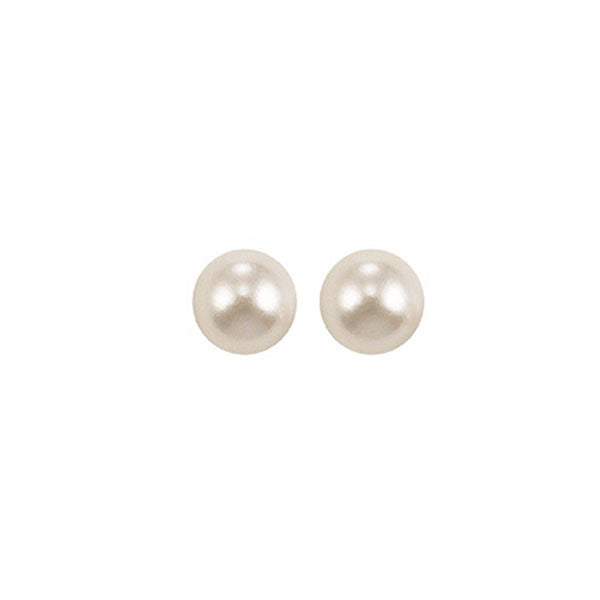 14Kt White Gold Pearl (1 Ctw) Earring