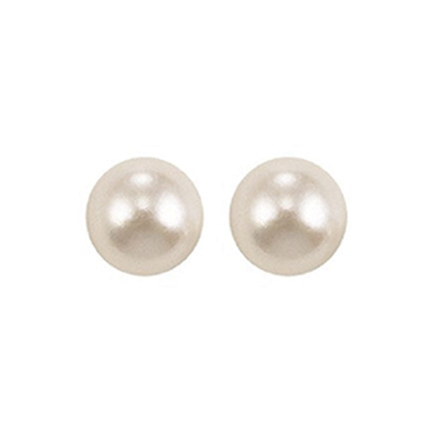 14Kt White Gold Pearl (1 Ctw) Earring