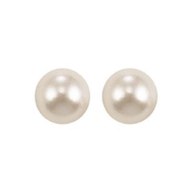 14Kt White Gold Pearl (1 Ctw) Earring