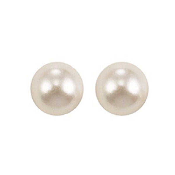 14Kt White Gold Pearl (1 Ctw) Earring