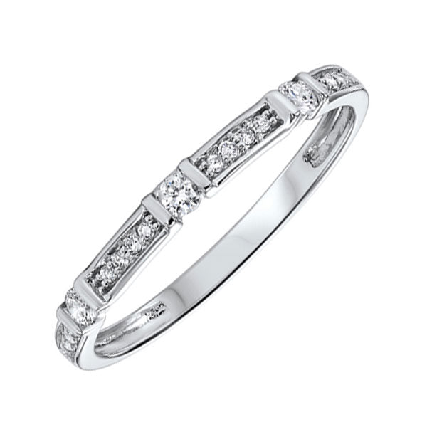 14Kt White Gold Diamond (1/6Ctw) Band