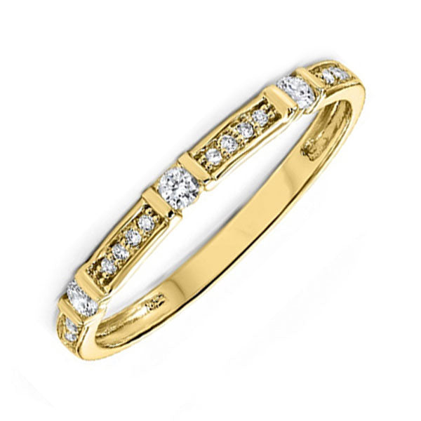 14Kt Yellow Gold Diamond (1/6Ctw) Band