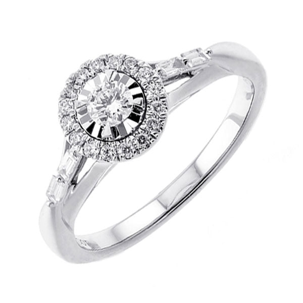 14Kt White Gold Diamond(1/3Ctw) Ring