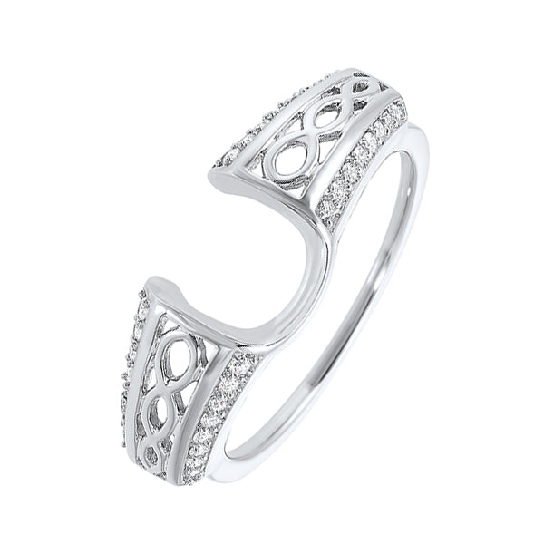 14Kt White Gold Diamond (1/6Ctw) Ring