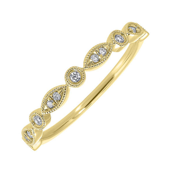 14Kt Yellow Gold Diamond (1/10 Ctw) Ring