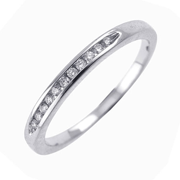 14Kt White Gold Diamond (1/10 Ctw) Band