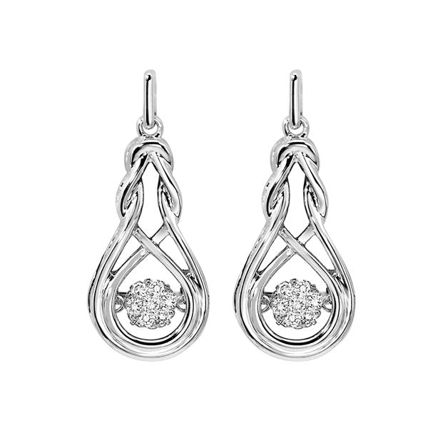 Silver Diamond (1/6Ctw) Earring