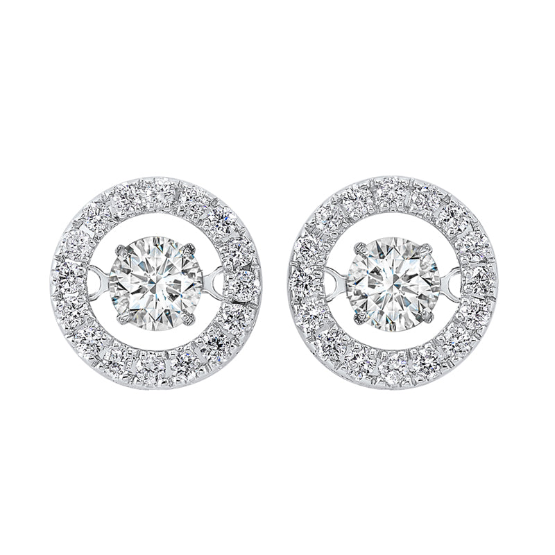 14Kt White Gold Diamond (1Ctw) Earring