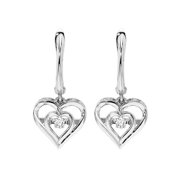 Silver Diamond (1/20 Ctw) Earring