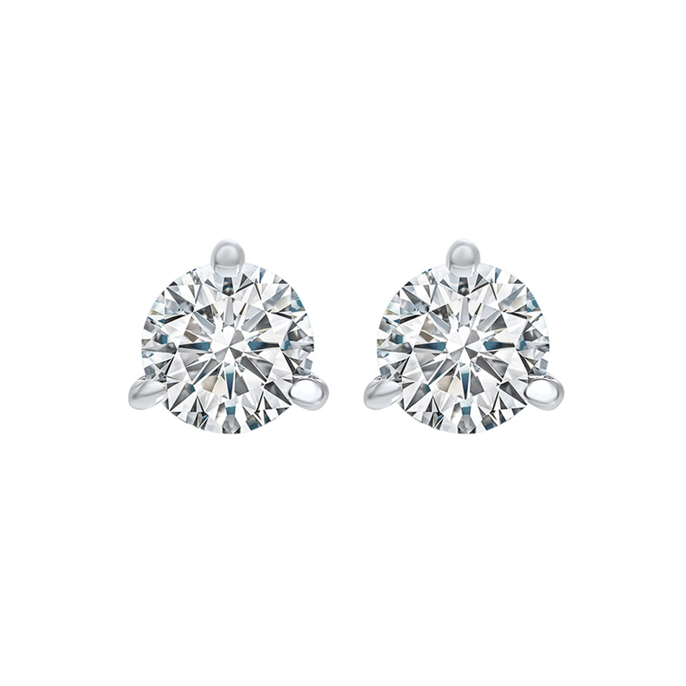 18Kt White Gold Diamond (1Ctw) Earring