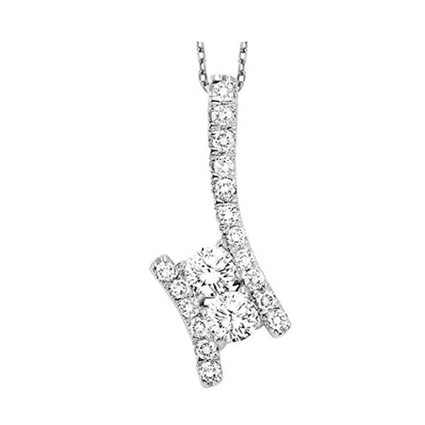 14Kt White Gold Diamond (1Ctw) Pendant