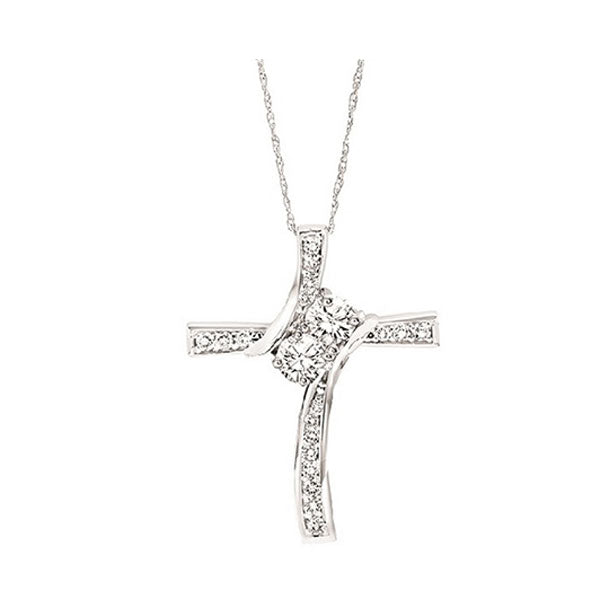 14Kt White Gold Diamond (1/4Ctw) Pendant